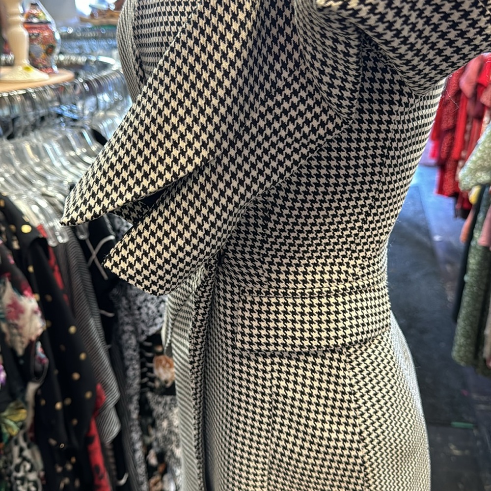 Jason Wu Houndstooth Coat Dress Size Xs - image 3